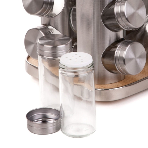 Dekordom Stalak za začine monroy 22x17x17 12kom - silver - hml