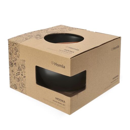 Dekordom Činija za salatu mooka 24cm - black - hml