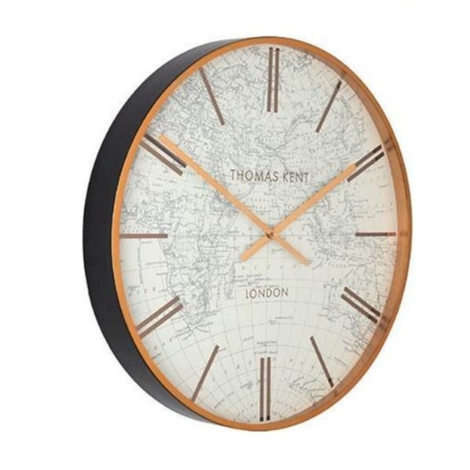 Dekordom Zidni sat world traveller 75cm 778902 - black/gold - dcs