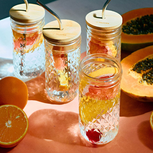 Dekordom Čaše sa slamčicom jocu summer 4pcs 0.30l - hml