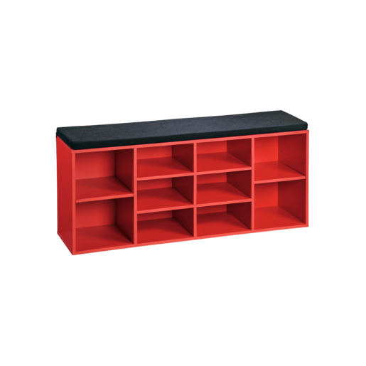 KESPER KSP15983 DRVENI CIPELARNIK CRVENI SA JASTUKOM ZA SEDENJE 103,5X48X29,5cm