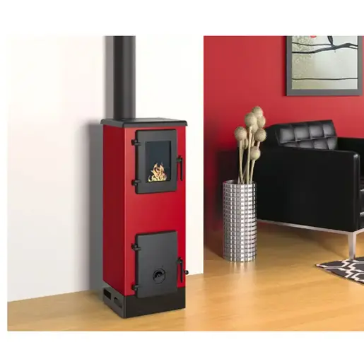 Alfa Plam Vulkan S peć na čvrsto gorivo, ECO, crveni