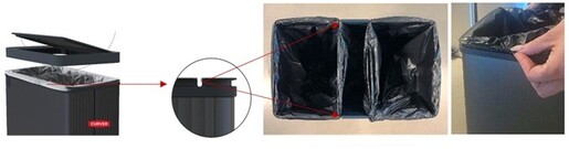 Curver Kanta za otpatke 54L sa nogicama Verto, Pearl Blue CU 00394-Y81