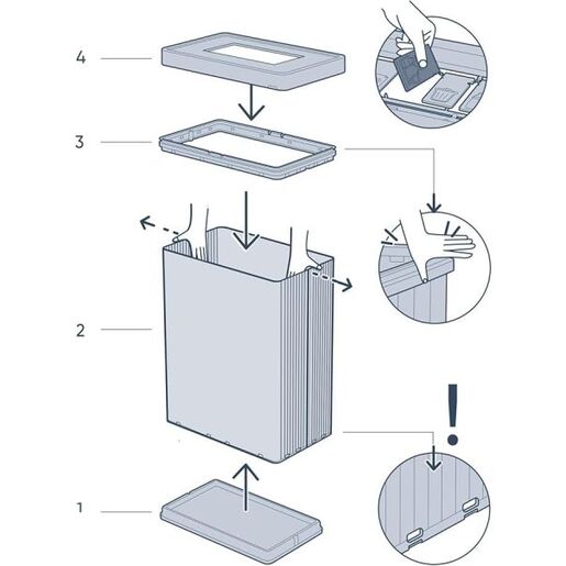 Curver Kanta za otpatke 54L Verto, Pearl Grey CU 00395-Y83