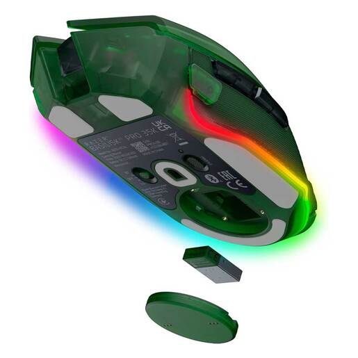 Miš Razer Basilisk V3 Pro 35K - Ergonomic Wireless Gaming Mouse - Phantom Green Edition - EU
