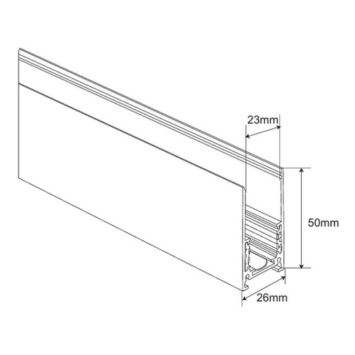 Forma Nadgradna magnetna šina 2M FMTN01-2 BK