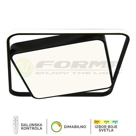 Forma LED plafonska lampa F2822-50C BK
