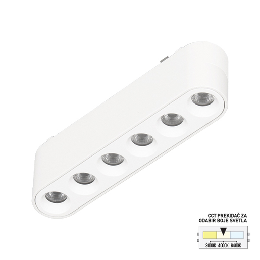 Forma LED magnetna svetiljka CCT ULTRA SLIM FMS2001-6 BK