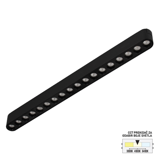 Forma LED magnetna svetiljka CCT ULTRA SLIM FMS2001-18 BK