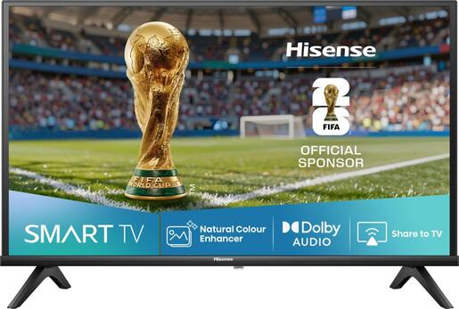 Hisense LED TV 32A4Q, HD Ready, VIDAA Smart TV, HDR10, DVB-T2/T/C/S2/S, Dolby Audio, DTS Virtual:X
