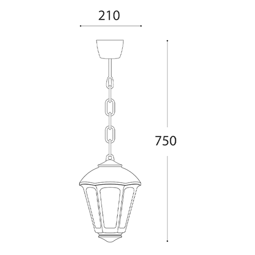 Fumagalli Viseći fenjer SICAR/GIAMPY BK