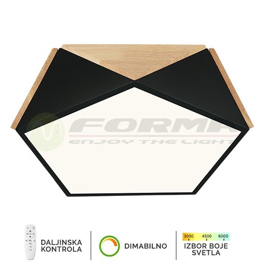 Forma LED plafonska lampa F2810-24C BK+WD