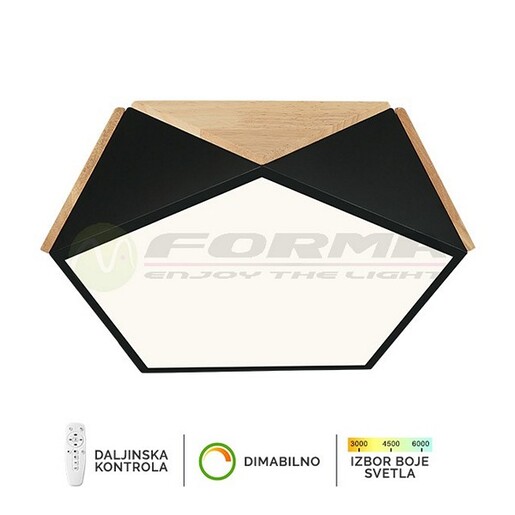 Forma LED plafonska lampa F2810-24C BK+WD