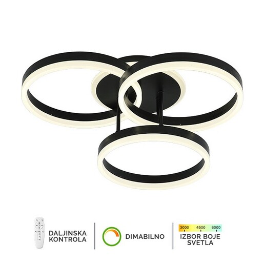 Forma LED plafonska lampa F2047-82C BK