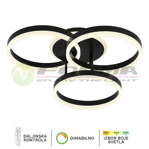 Forma LED plafonska lampa F2047-82C BK