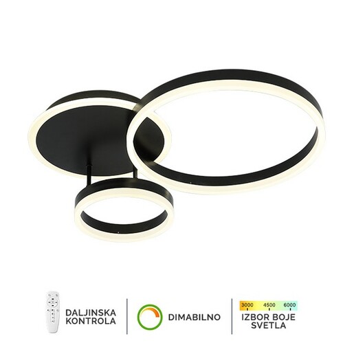 Forma LED plafonska lampa F2047-66C BK