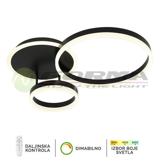 Forma LED plafonska lampa F2047-66C BK