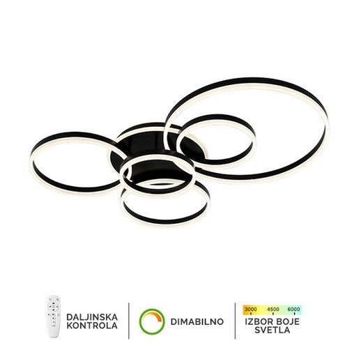 Forma LED plafonska lampa F2047-174C BK