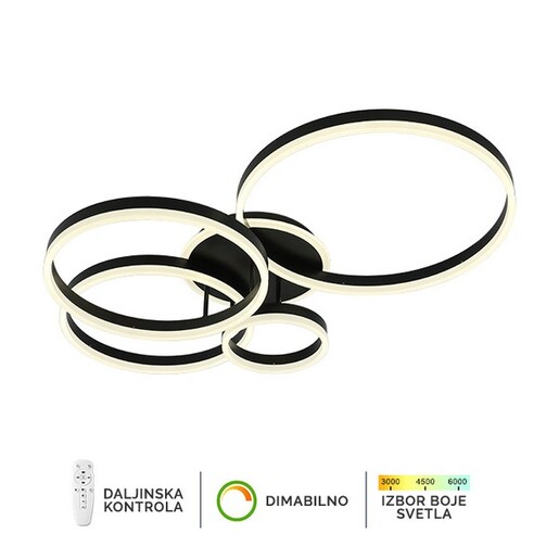 Forma LED plafonska lampa F2047-132C BK