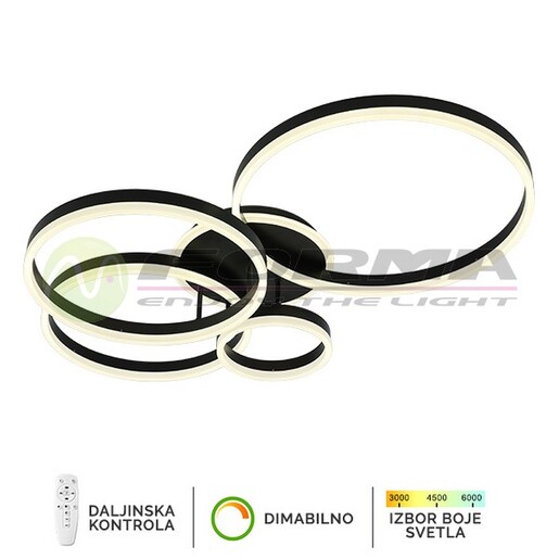 Forma LED plafonska lampa F2047-132C BK