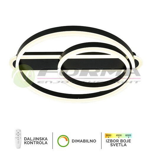 Forma LED plafonska lampa F2047-82P BK