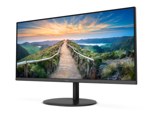 Monitor AOC 27 Q27V4EA, IPS, QHD, 75Hz, 4ms GtG, HDMI, DP, adaptive sync, VESA