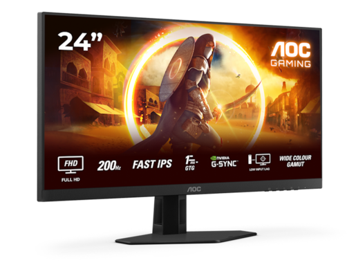 Monitor AOC 23.8 24G4HRE, IPS, FHD, 200Hz, 1ms GtG, 2xHDMI, DP, Gsync, freesync, gaming