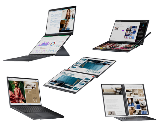 Laptop ASUS Zenbook 14 DUO OLED  UX8406MA-QL056W, 14 FHD, Intel Core Ultra 7 155H, 16GB RAM, 1TB SSD, Windows 11 Home