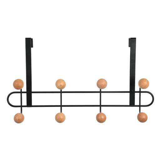 ESTIA ČIVILUK ZA VRATA SA 8  KUKICA METAL CRNI ES02-18306