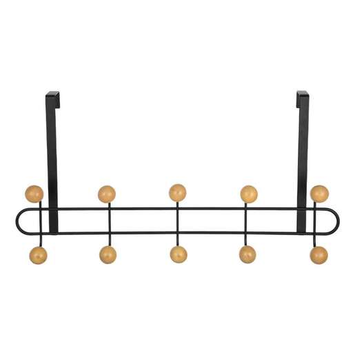 ESTIA ČIVILUK ZA VRATA SA 10 KUKICA METAL CRNI ES02-18313