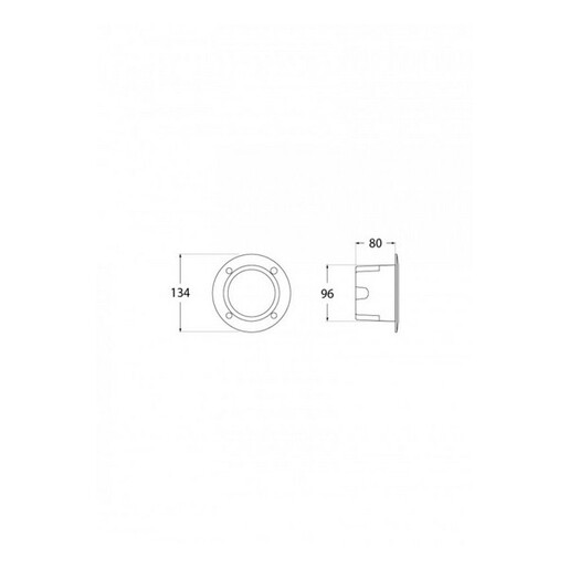 Fumagalli Zidna ugradna lampa LETI 100-ROUND-EL WH