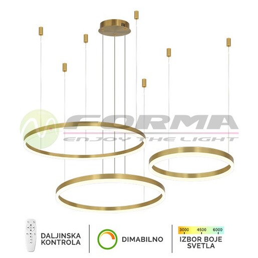 Forma LED viseća lampa F2047-130C SG