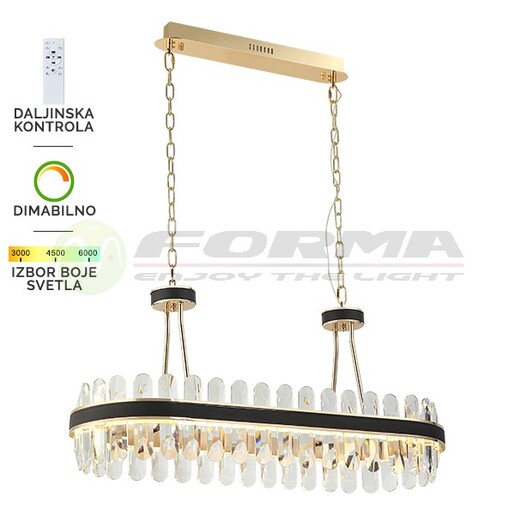 Forma LED visilica KP4003-100V BK+GD