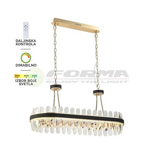 Forma LED visilica KP4003-100V BK+GD