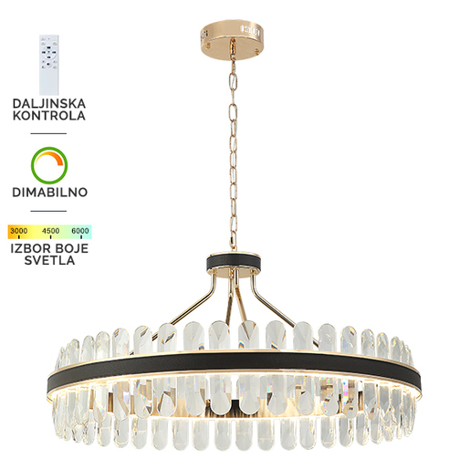 Forma LED visilica KP4003-110V BK+GD