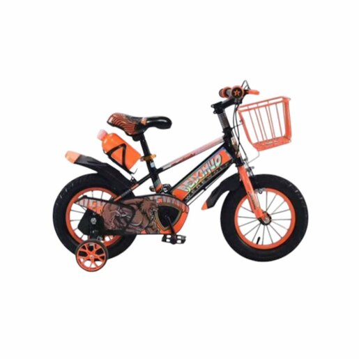 Dečji bicikl, 12", narandžasto-crni