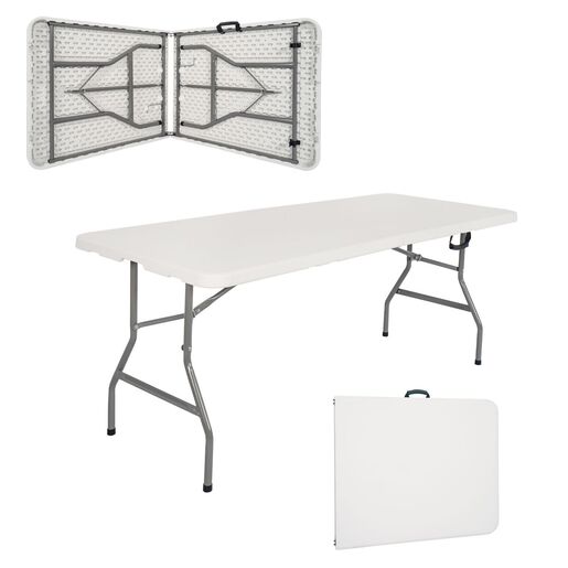 Sklopivi sto beli 180x74x74 cm