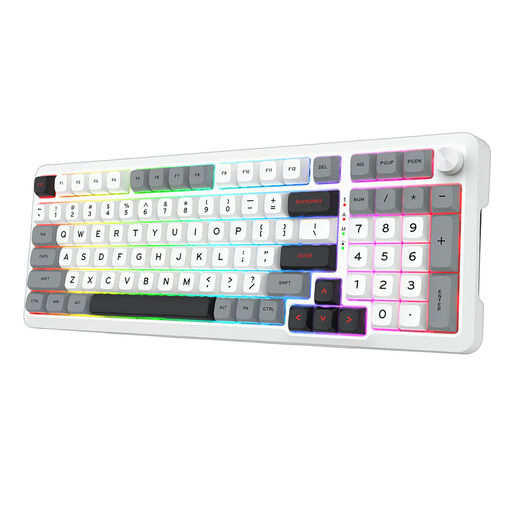 Tastatura Redragon Bragi Pro K688 Wired/2.4G/BT Mechanical White