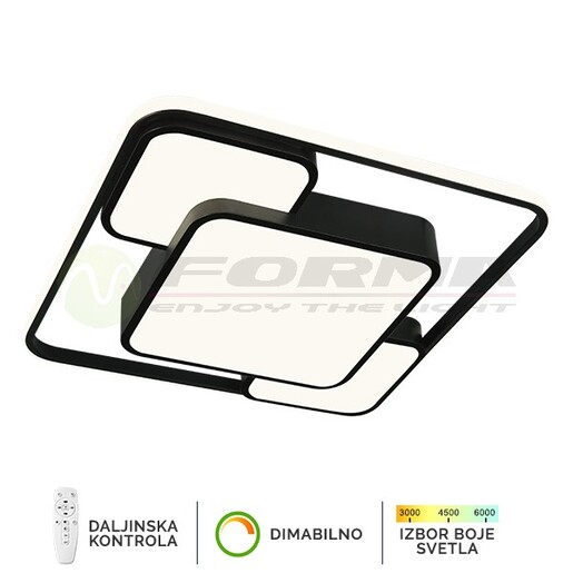 Forma LED plafonska lampa F2823-50C BK