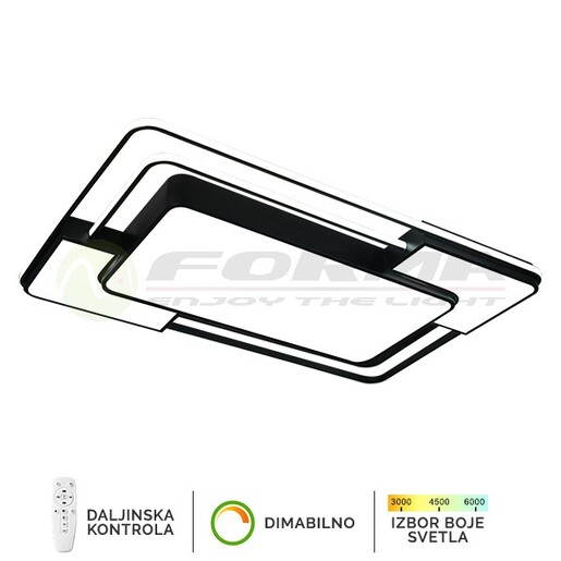 Forma LED plafonska lampa F2823-128C BK
