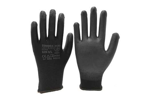 Bomber Rukavice light black 10 extra