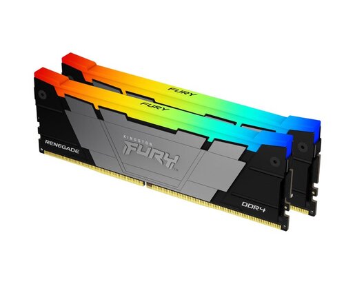 KINGSTON RAM Memorija DIMM DDR4 64GB (2x32GB kit) 3200MT/s KF432C16RB2AK2/64 FURY Renegade Black RGB XMP
