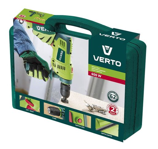 Udarna bušilica VERTO, 600 W (50G539)
