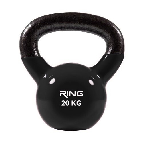 RING Kettlebell 20kg metal vinyl RX DB2174-20 black