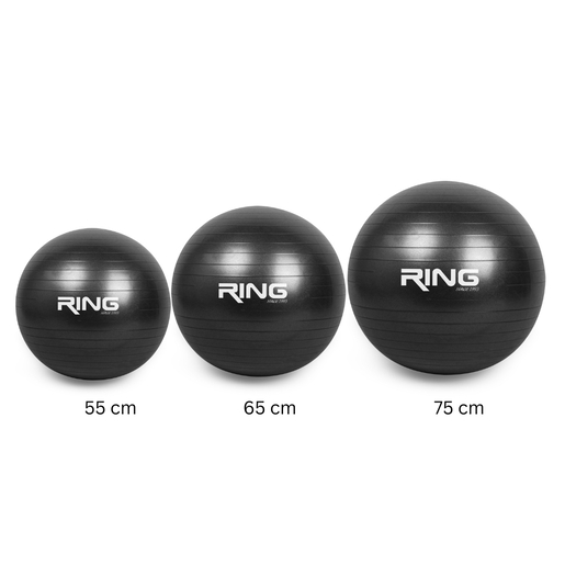 RING Pilates lopta 65cm-RX PIL65 black
