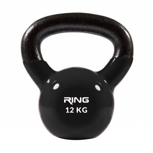 RING Kettlebell 12kg metal vinyl RX DB2174-12 black