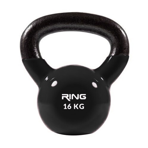 RING Kettlebell 16kg metal vinyl RX DB2174-16 black