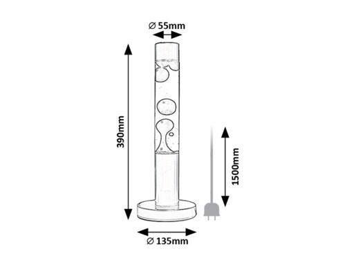 Rabalux Lavastic gliter lava lampa 76029