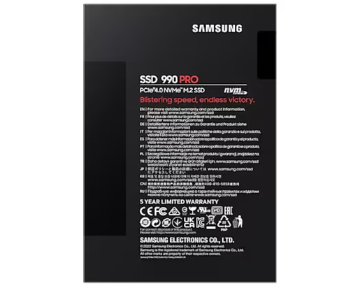 SSD SAMSUNG 4TB M.2 NVMe MZ-V9P4T0BW 990 Pro Series