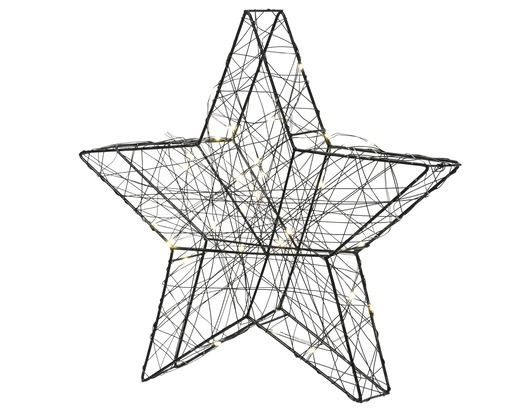 DekorDom novogodišnja dekoracija - led star 30cm 486316 - black/warm white - kmg